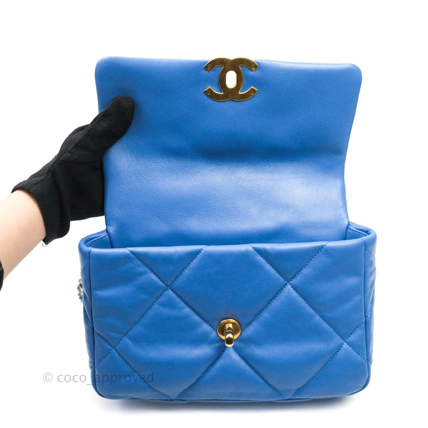 Chanel 19 Small Blue Mixed Hardware