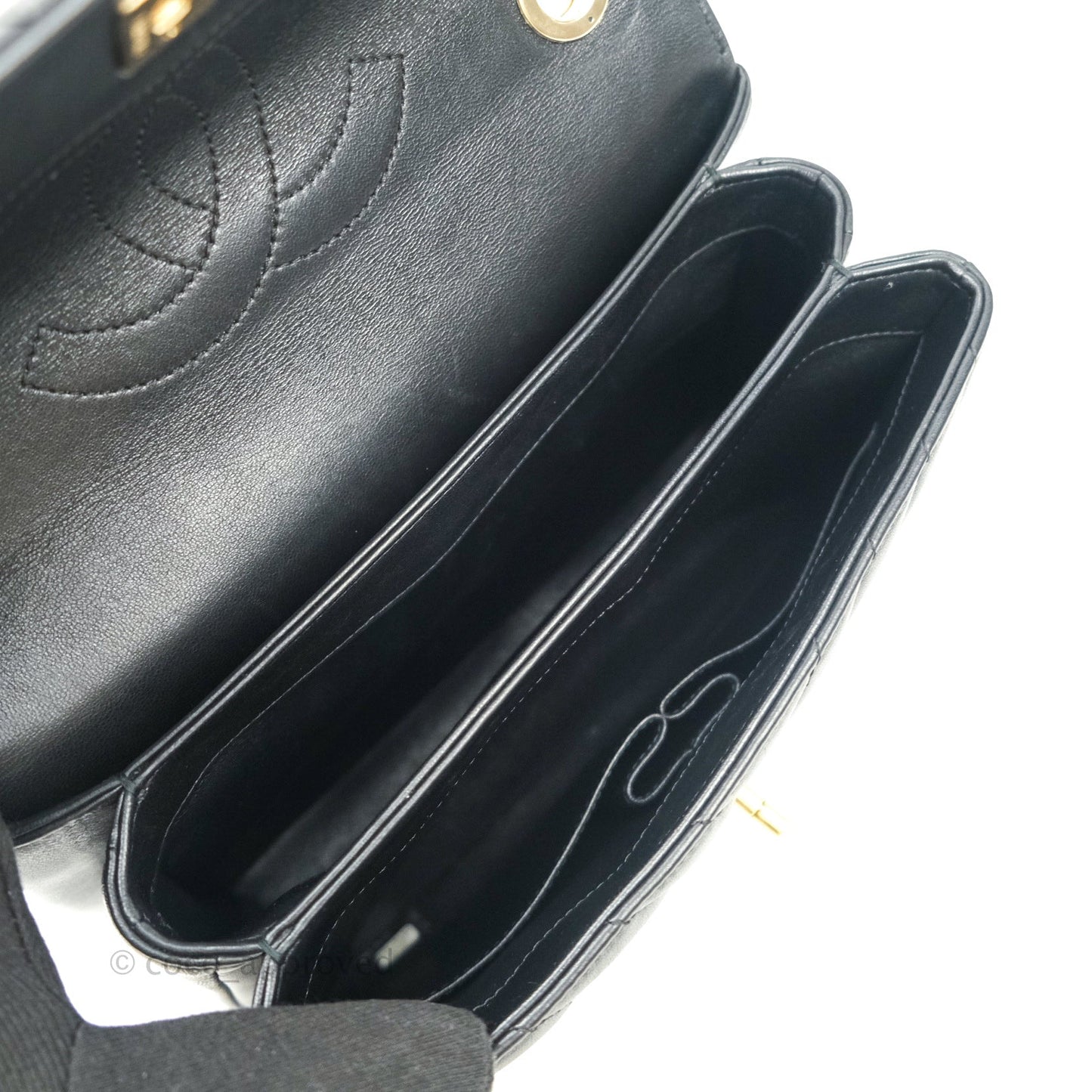 Chanel Trendy CC Chevron Small Black Lambskin Gold Hardware