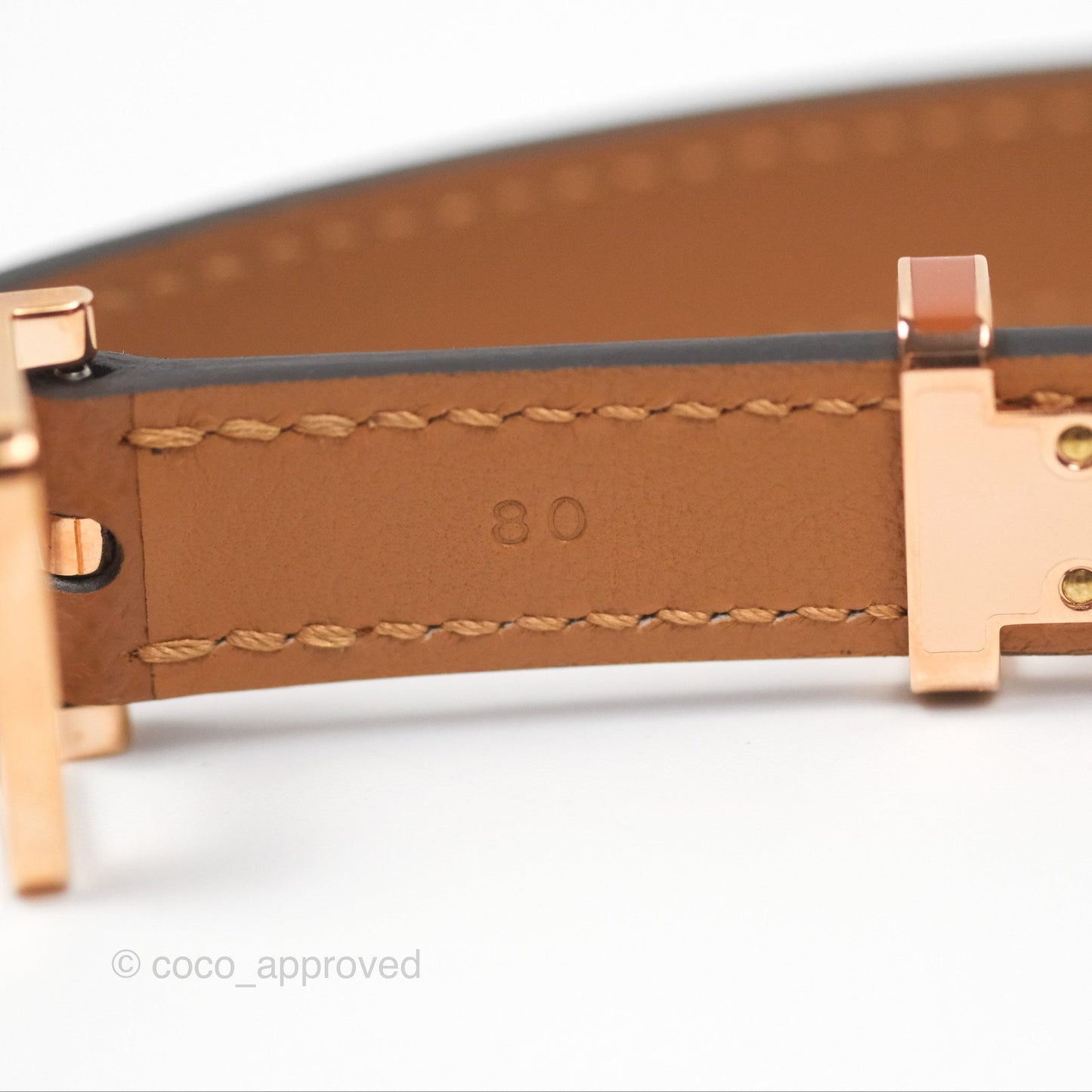 Hermes Pop H 15 Belt Gold Epsom Rose Gold Hardware
