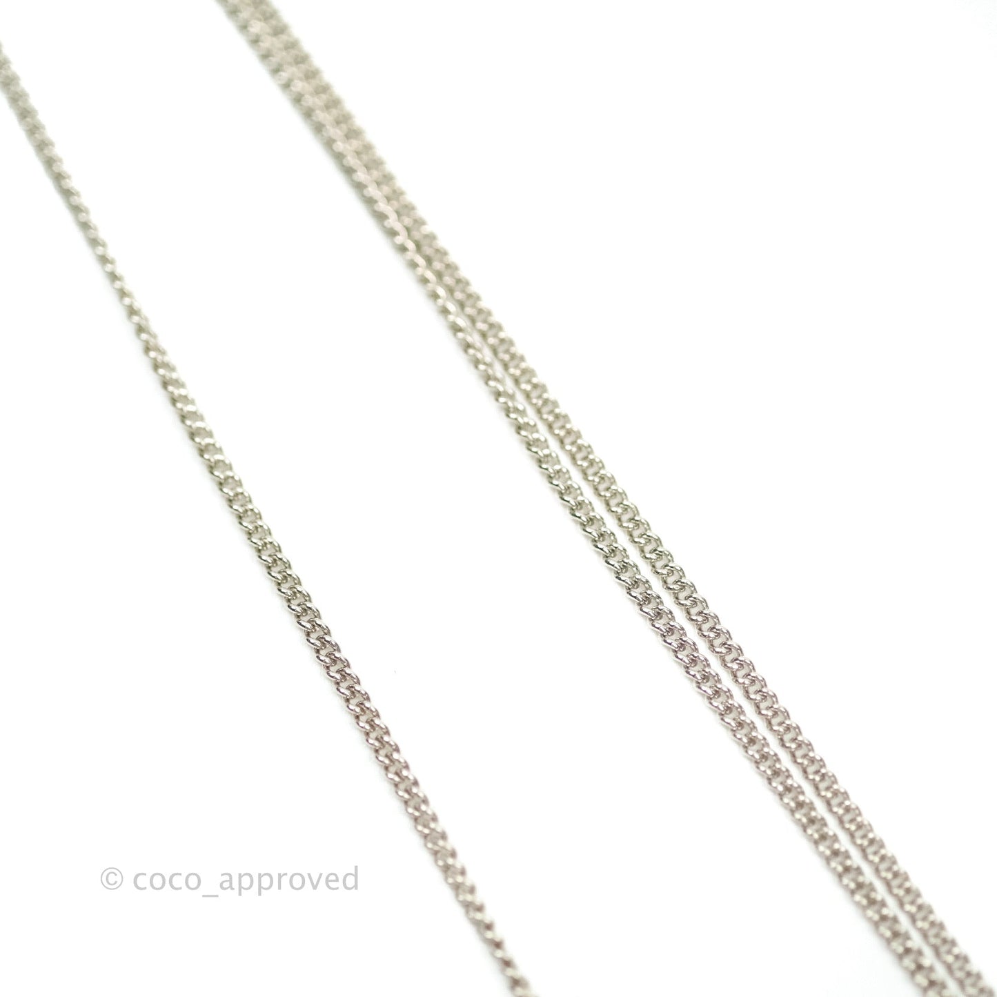 Chanel Crystal Silver CC Drop Necklace 18S