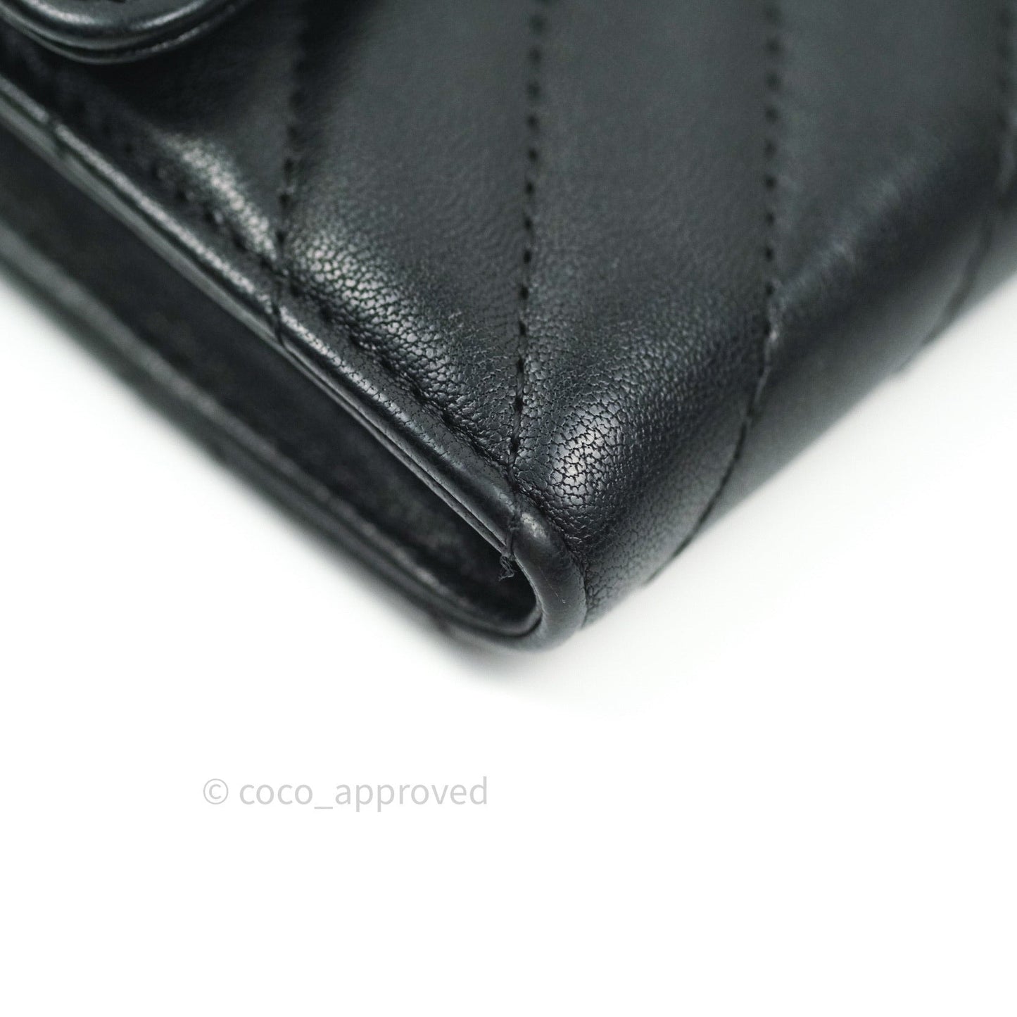 Chanel Chevron Sheepskin Reissue Large Flap Wallet So Black