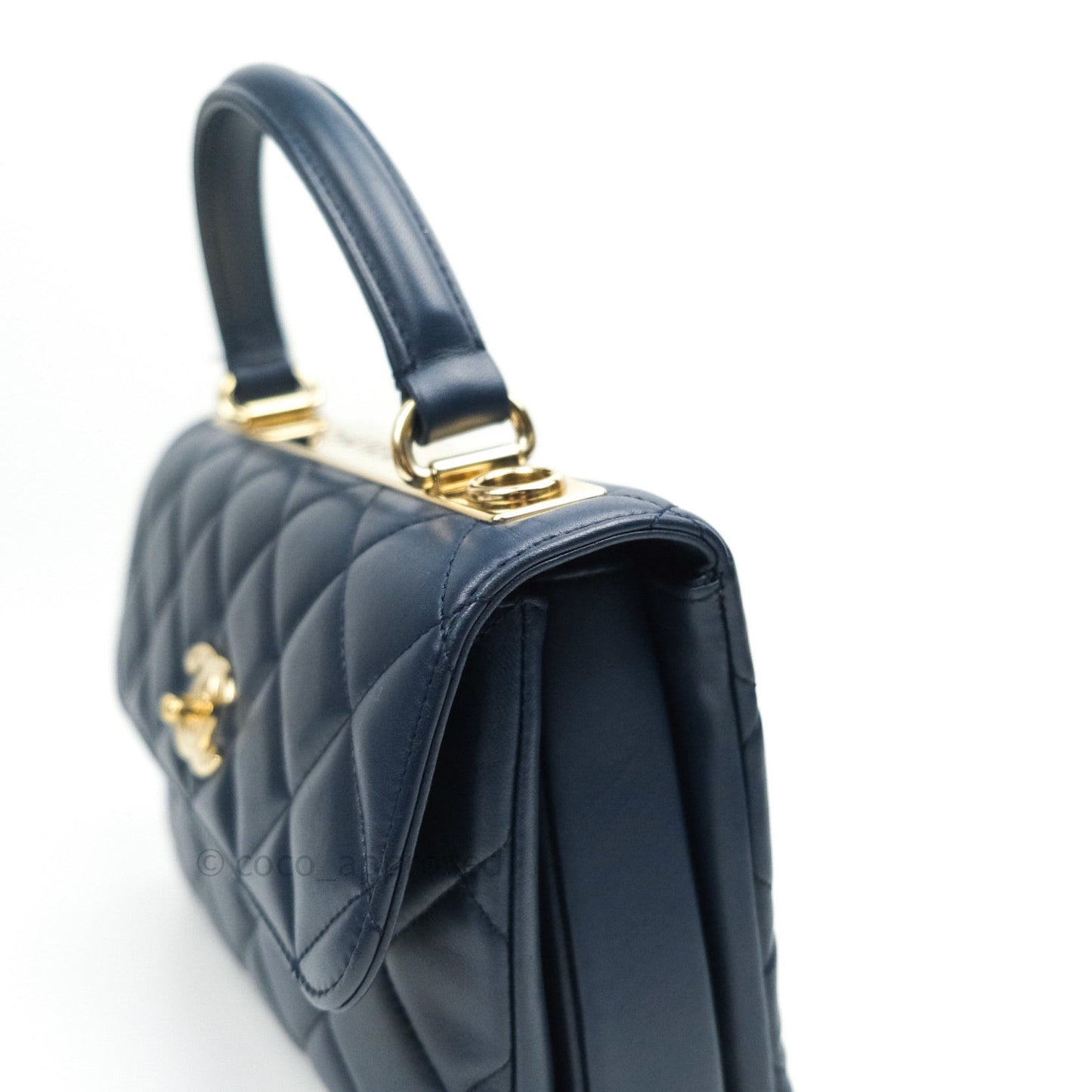 Chanel Trendy CC Small Navy Lambskin Gold Hardware