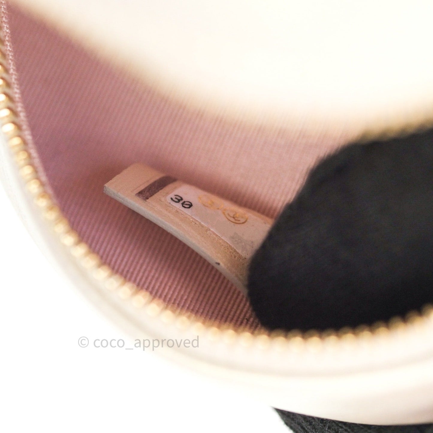 Chanel Round Circle Bag Iridescent Ivory Gold Hardware 20A
