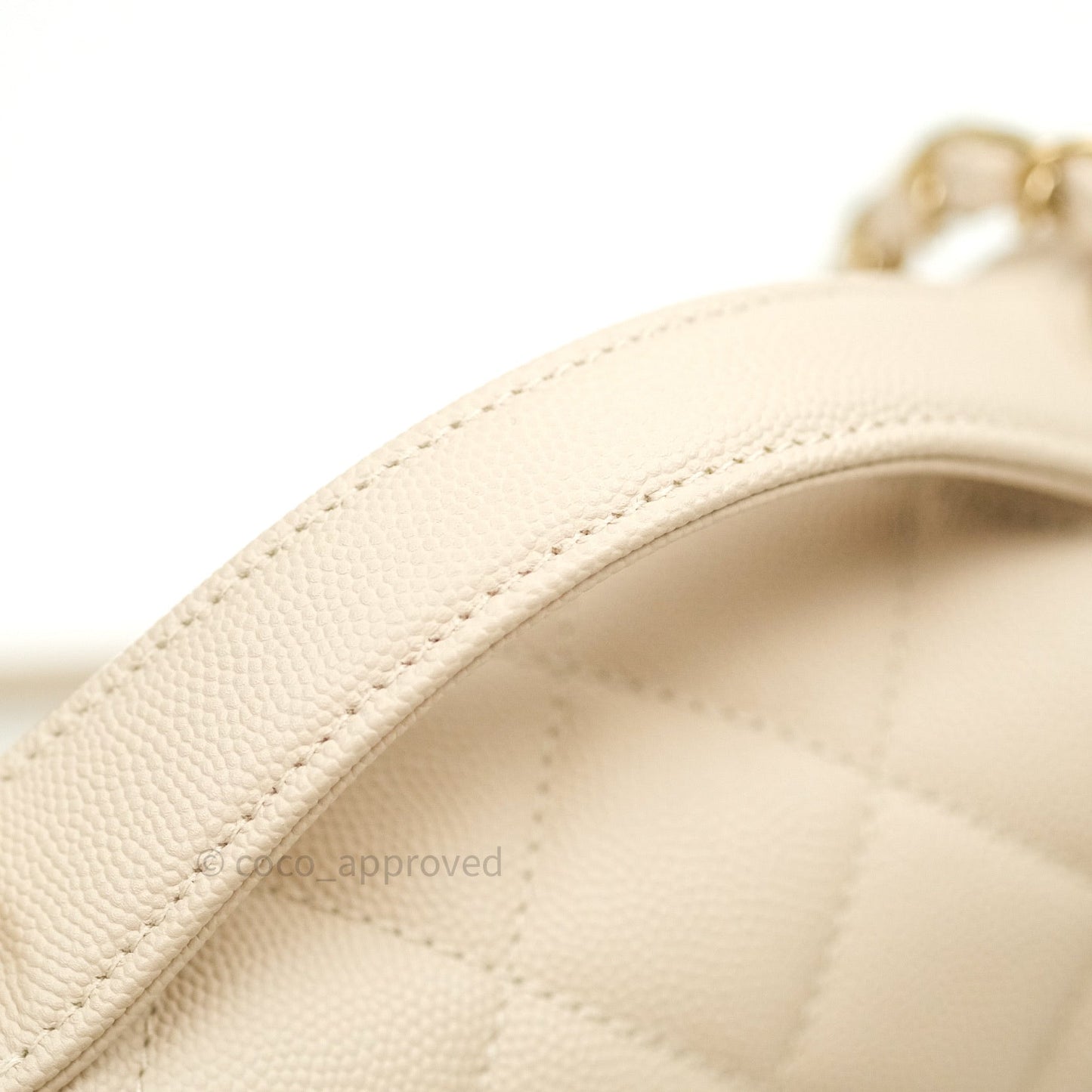 Chanel Quilted Medium Business Affinity Flap Beige Caviar Light Gold Hardware