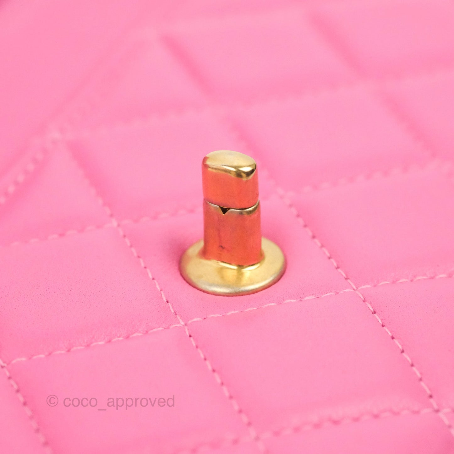 Chanel Quilted Pearl Crush Wallet on Chain WOC Pink Lambskin Aged Gold Hardware