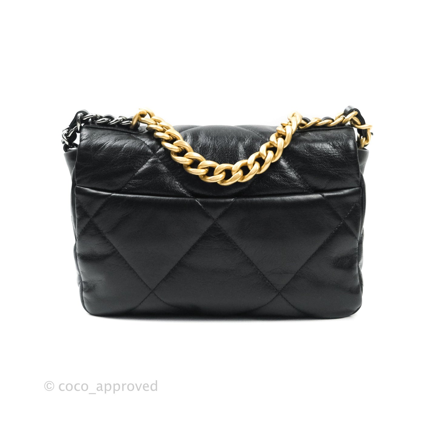 Chanel 19 Small Black Goatskin Mixed Hardware