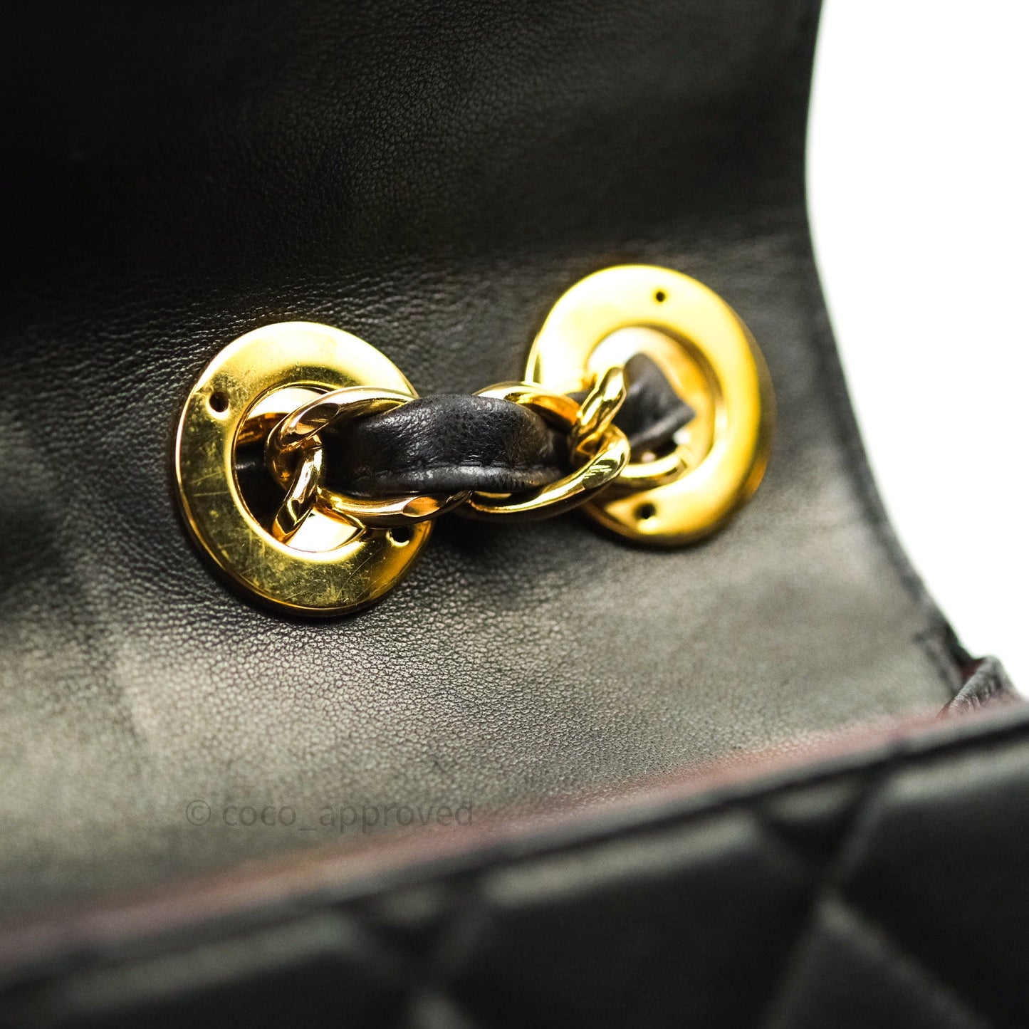 Chanel Vintage XL Jumbo Single Flap Black Lambskin 24K Gold Hardware