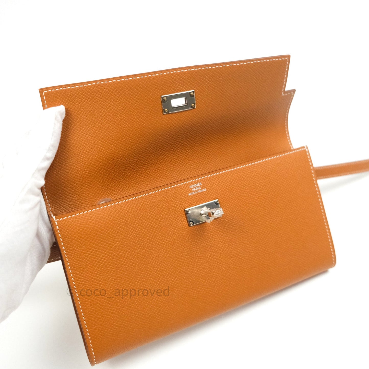 Hermès Epsom Kelly Wallet Gold Palladium Hardware