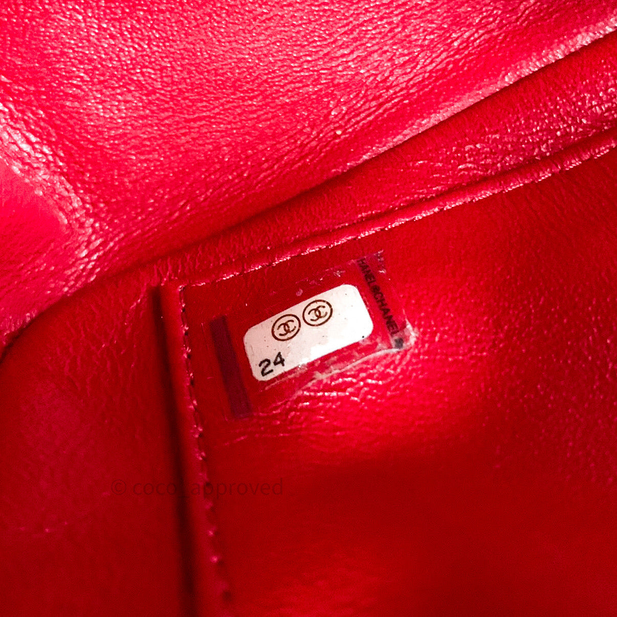 Chanel Quilted Medium CC Filigree Flap Red Caviar