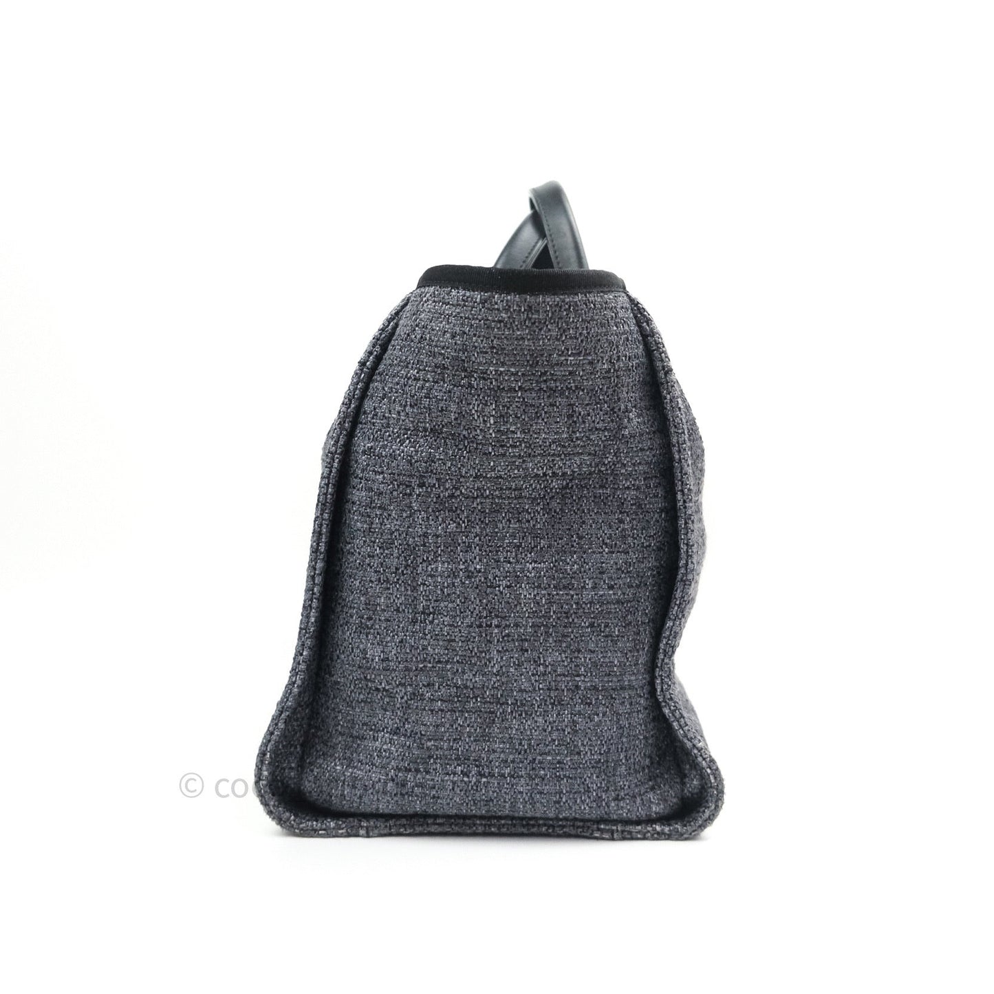 Chanel Large Deauville Charcoal Grey Canvas