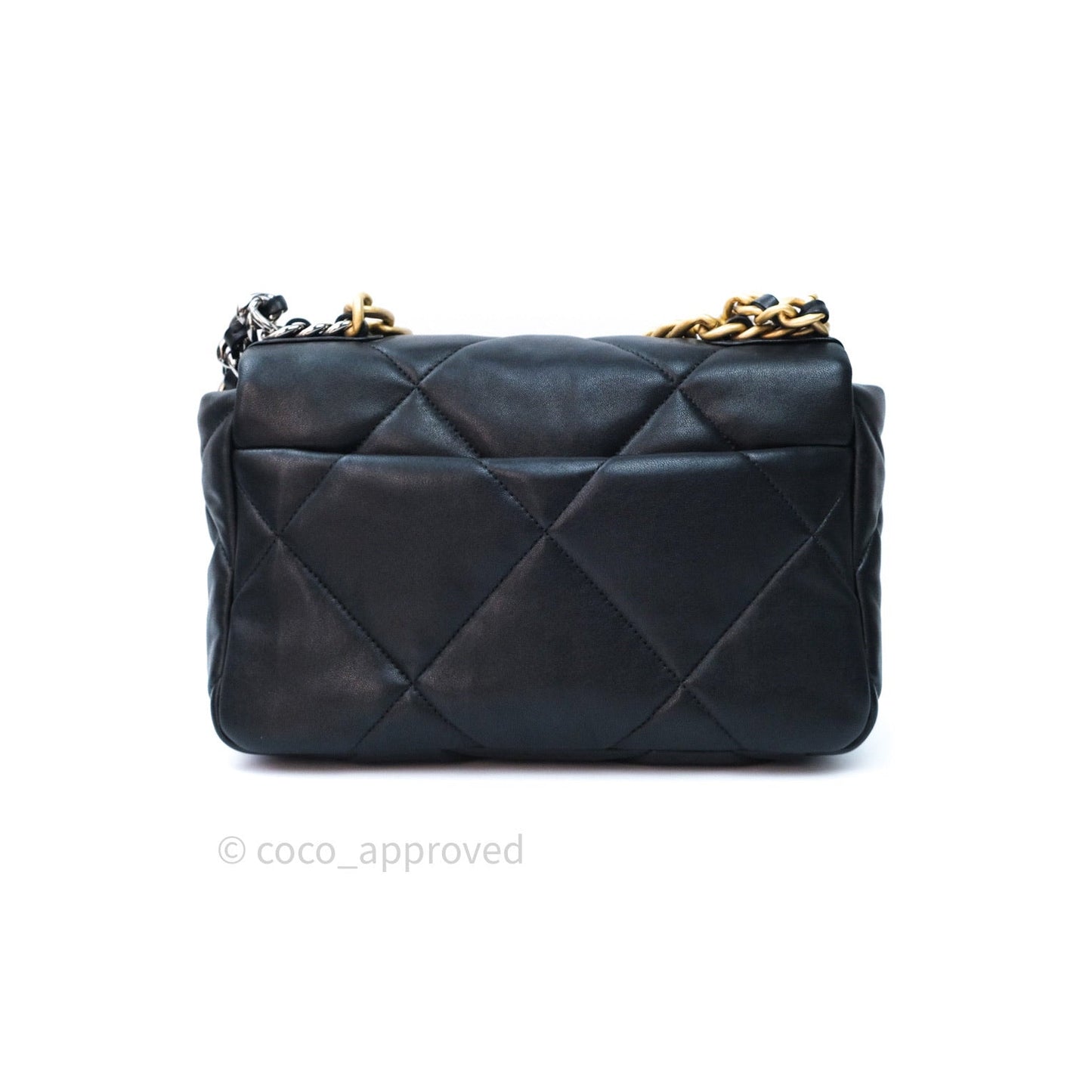 Chanel 19 Small Black Goatskin Mixed Hardware