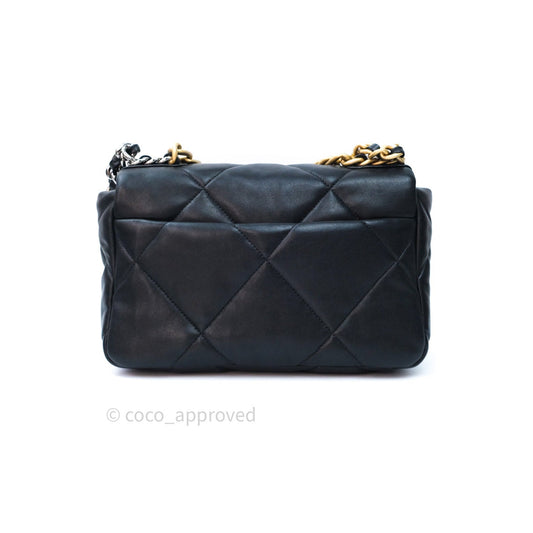 Chanel 19 Small Black Goatskin Mixed Hardware