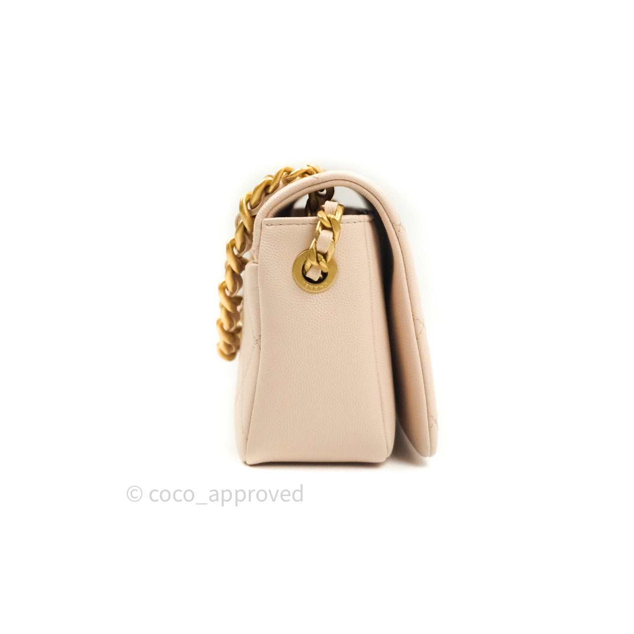 Chanel 2 Way Shoulder Bag Rose Pink Caviar Gold Hardware