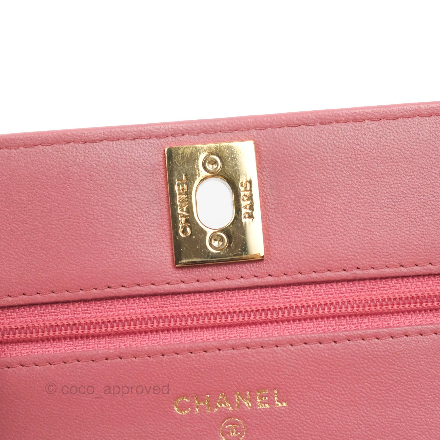 Chanel Trendy CC Chevron WOC Dark Pink Lambskin Gold Hardware