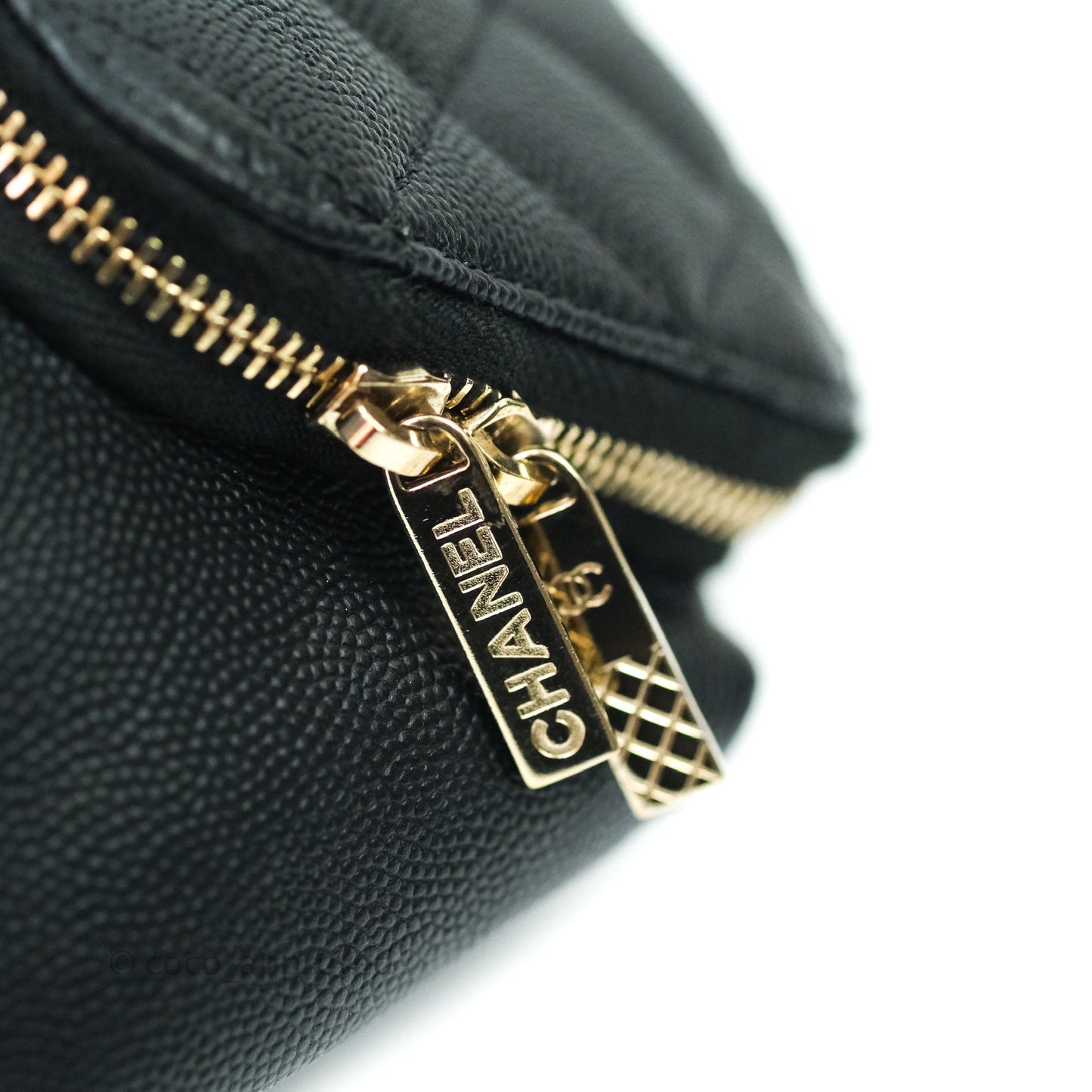 Chanel Quilted Business Affinity Waist Belt Bag Black Caviar Gold Hardware