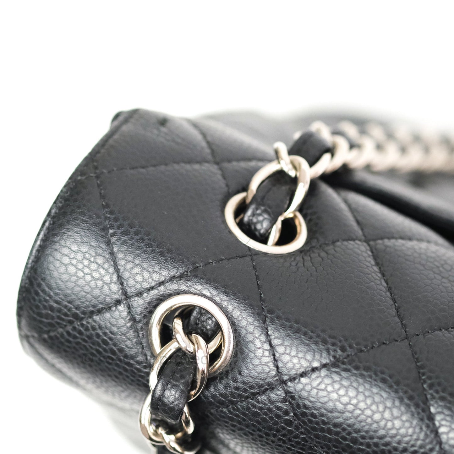 Chanel Classic Maxi Single Flap Quilted Black Caviar Silver Hardware