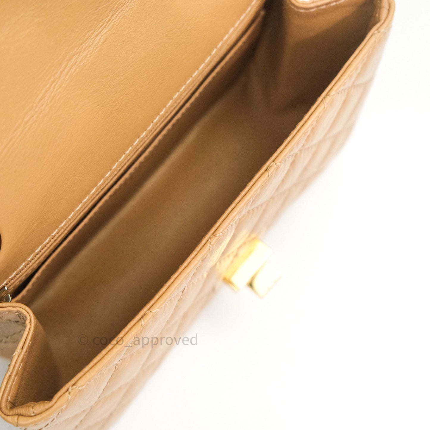 Chanel Mini Reissue 224 Beige Aged Calfskin Gold Hardware
