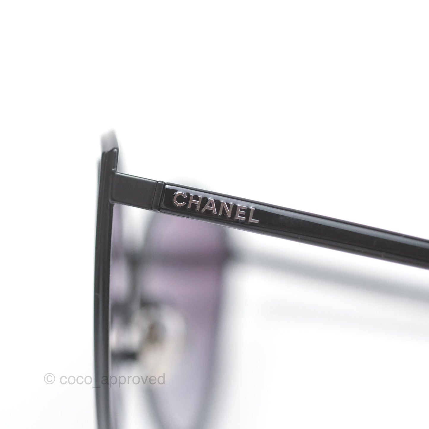Chanel Cat Eye Sunglasses Matte Black