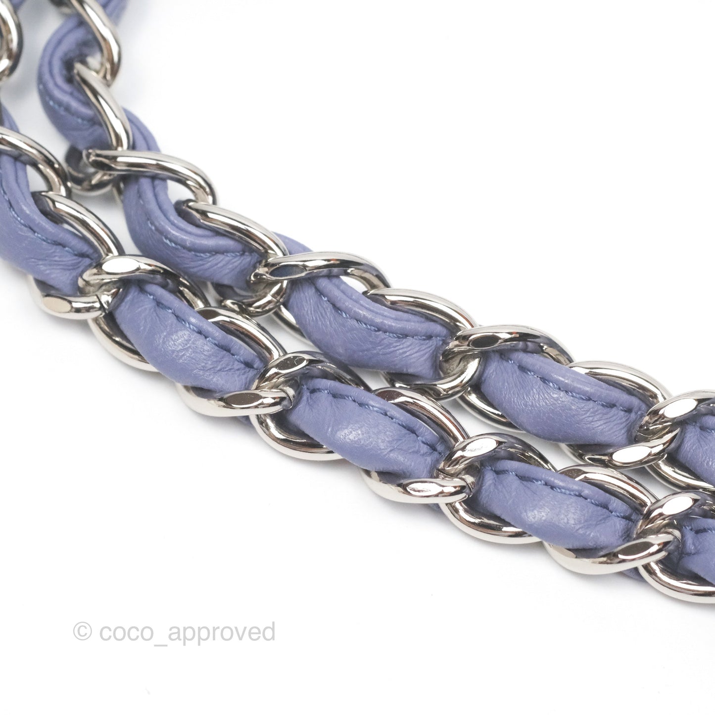 Chanel Jumbo Double Flap Lavender Blue Lambskin Silver Hardware⁣⁣
