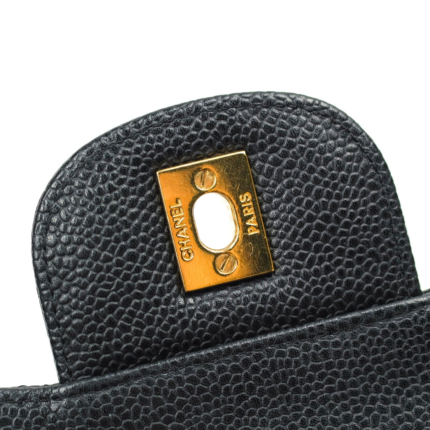 Chanel Jumbo Single Flap Black Caviar Gold Hardware⁣⁣