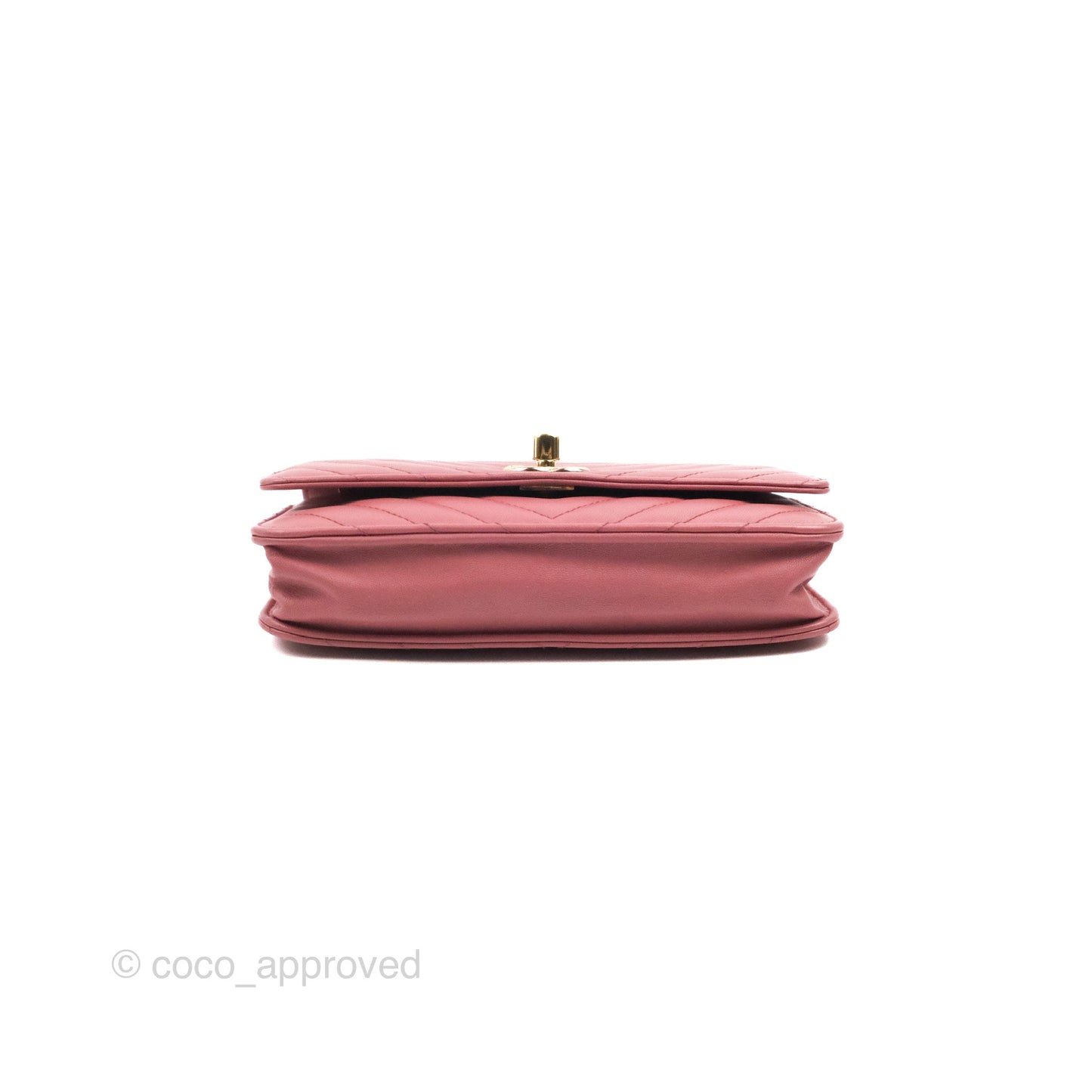 Chanel Trendy CC Chevron WOC Dark Pink Lambskin Gold Hardware