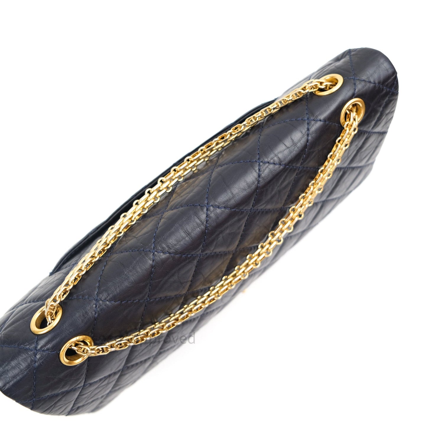 Chanel Reissue Quilted Aged Calfskin Dark Navy Gold Hardware 227