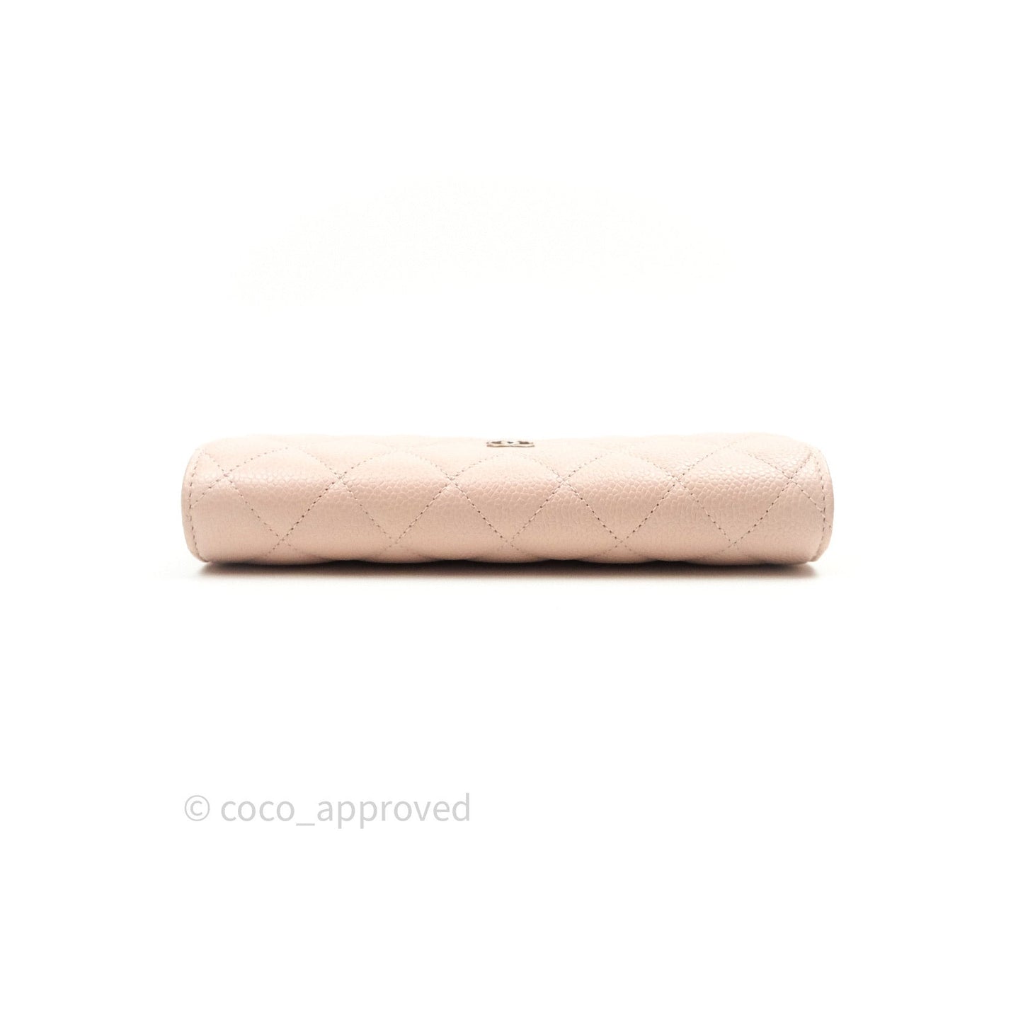 Chanel Sakura Pink Caviar Silver Hardware Long Wallet