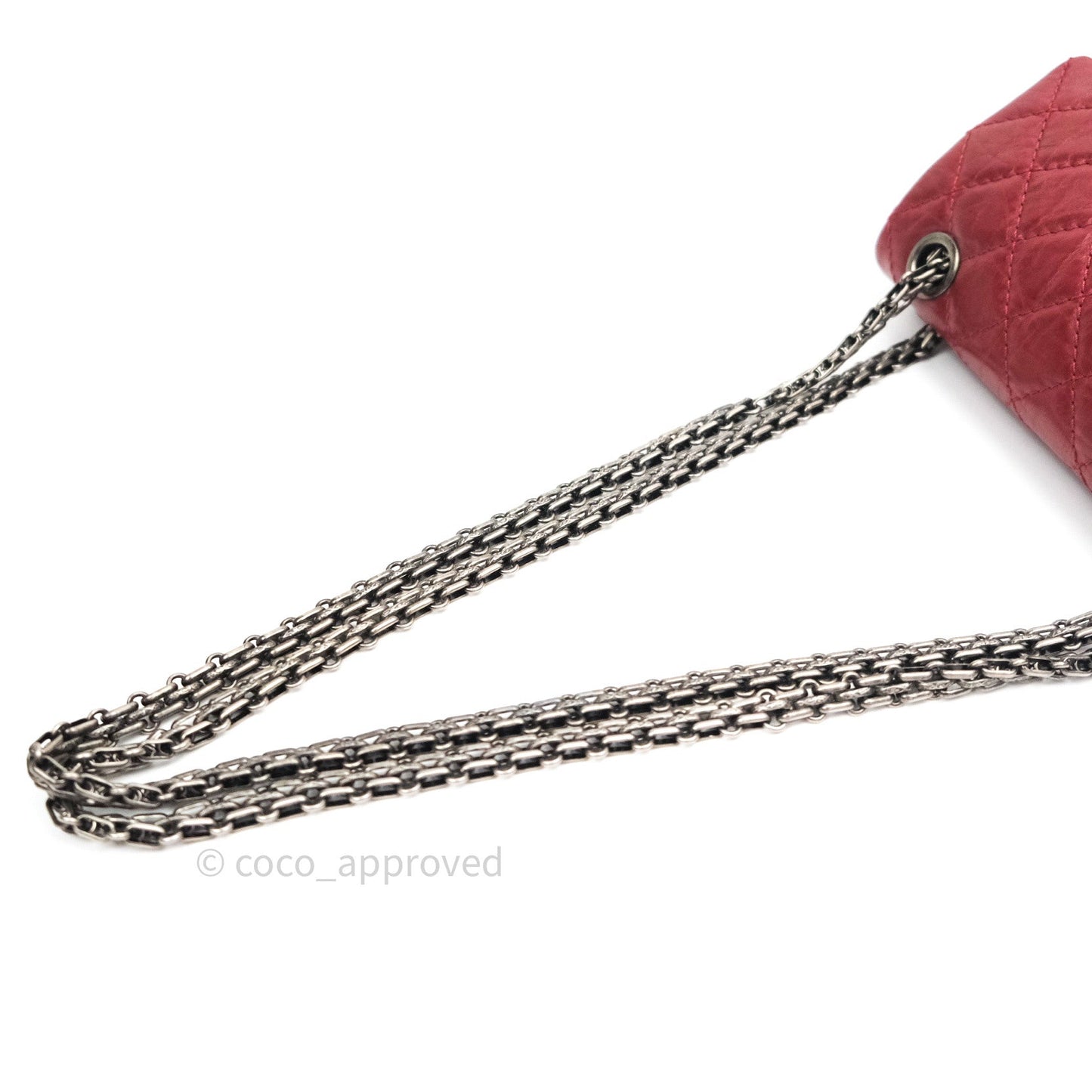 Chanel Mini Reissue 224 Dark Red Aged Calfskin Ruthenium Hardware