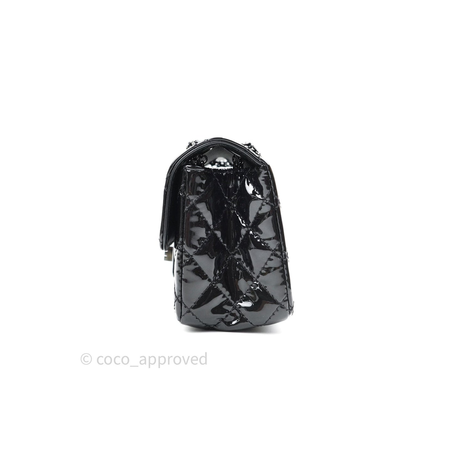 Chanel Mini Reissue 224 So Black Patent Black Hardware