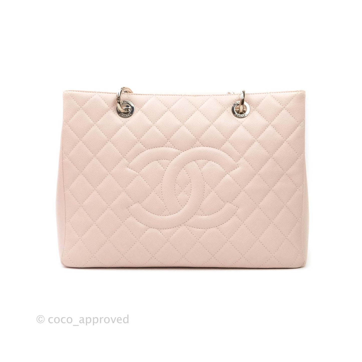 Chanel GST Pale Pink Caviar Silver Hardware