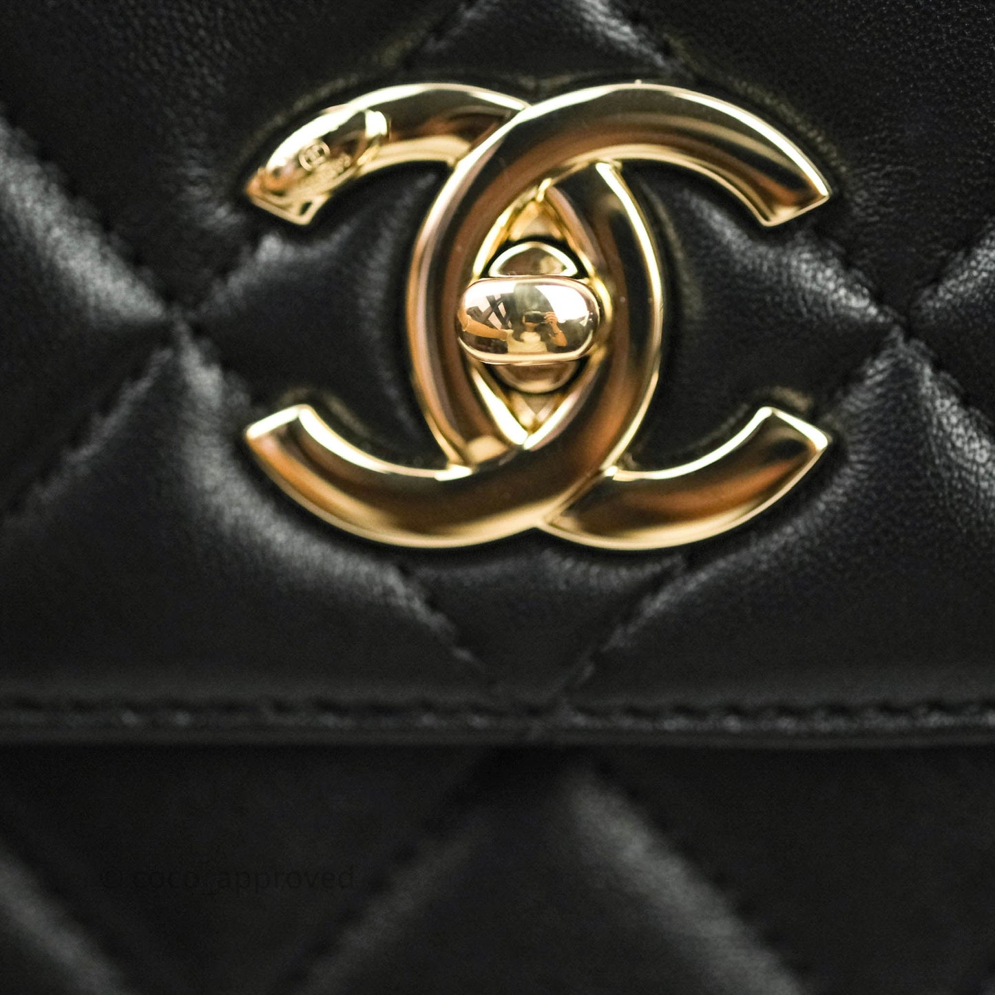 Chanel Trendy CC Small Black Lambskin Gold Hardware