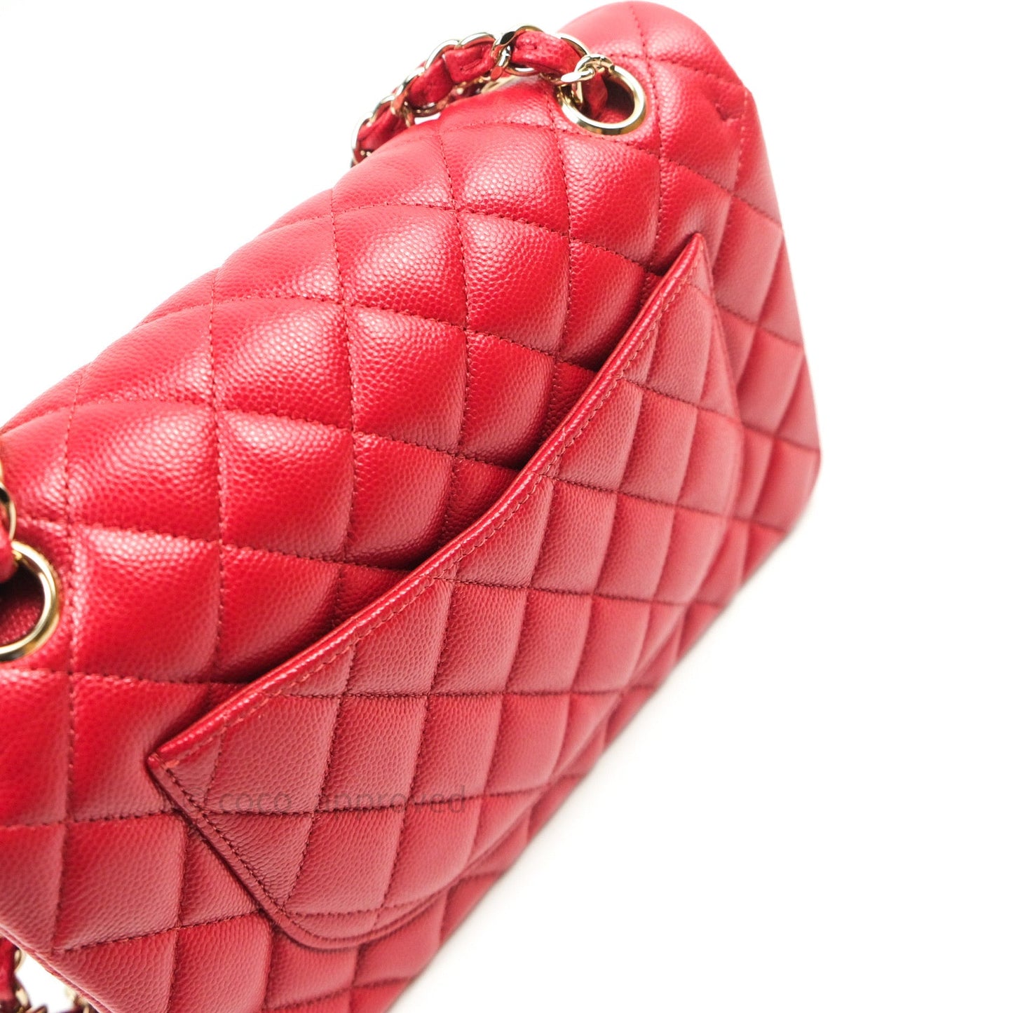 Chanel Classic Small S/M Flap Red Caviar Gold Hardware 19B