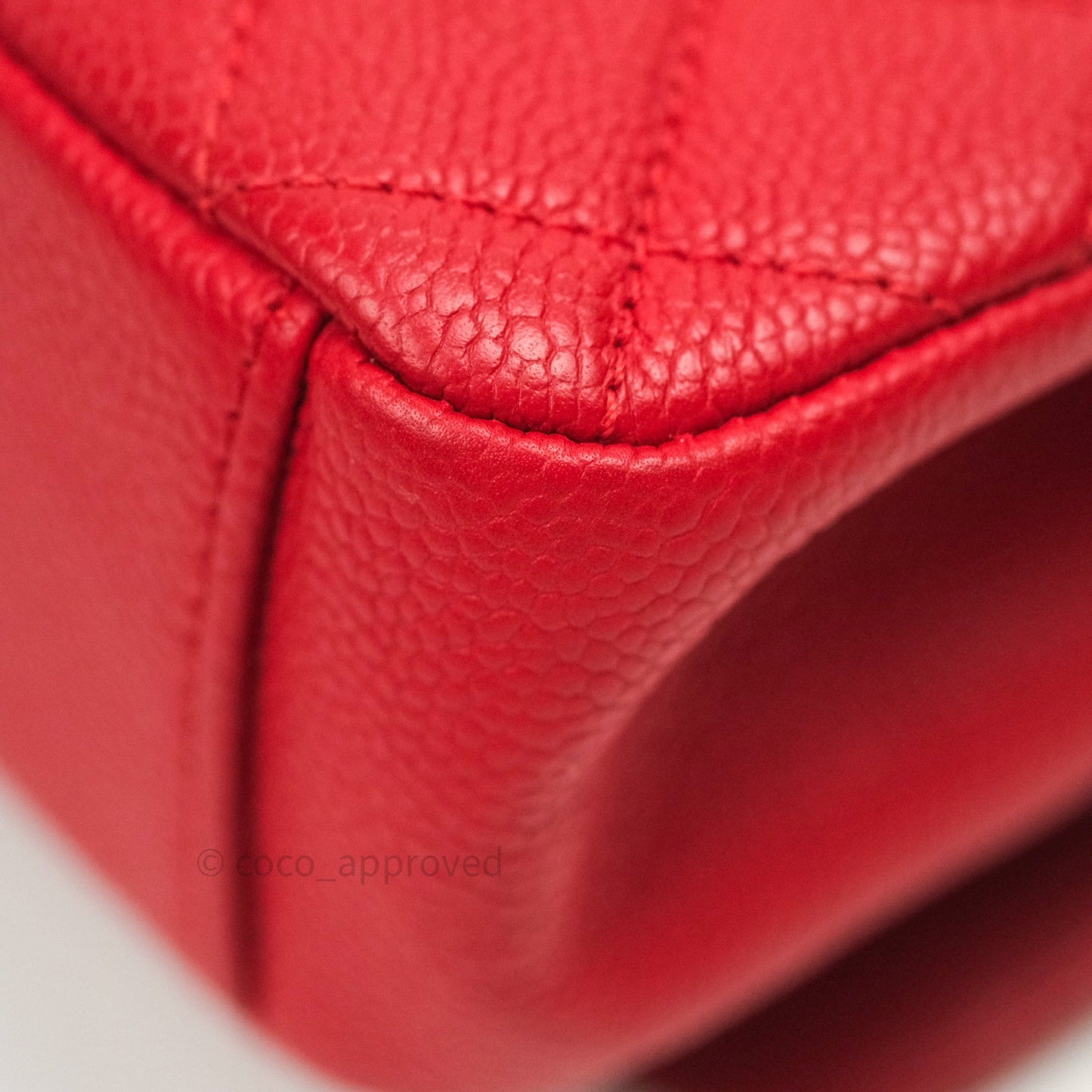 Chanel Quilted Medium CC Filigree Flap Red Caviar