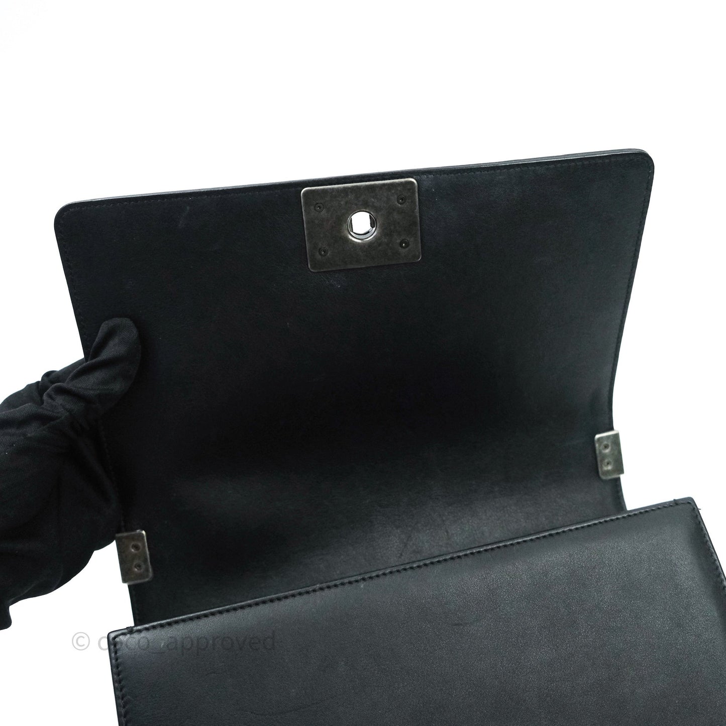 Chanel Quilted Medium Calfskin Boy Flap Ruthenium Hardware