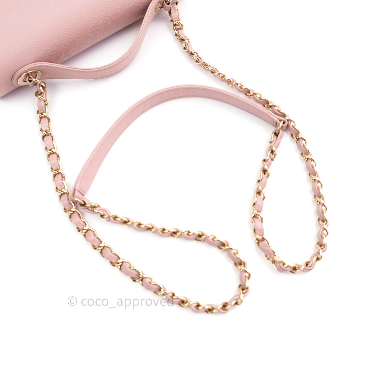 Chanel Quilted Medium Business Affinity Flap Light Pink Light Gold Hardware