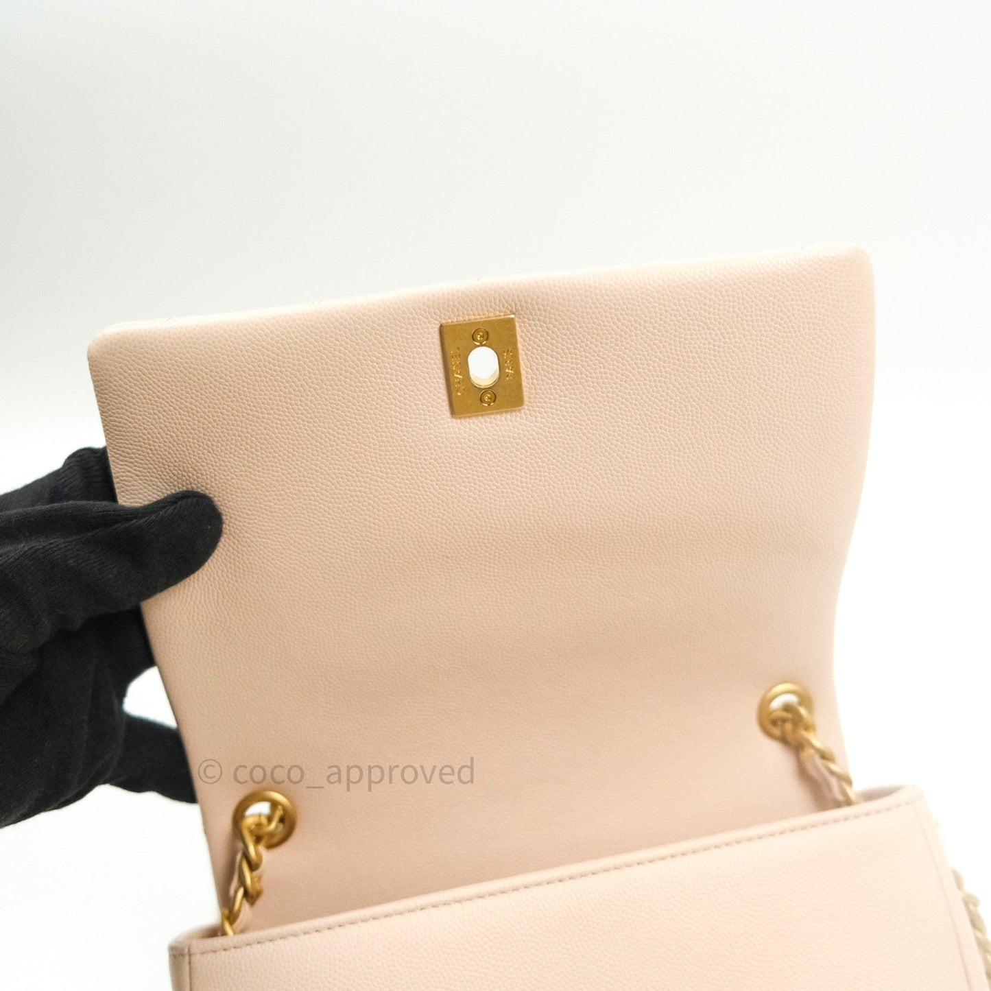 Chanel 2 Way Shoulder Bag Rose Pink Caviar Gold Hardware