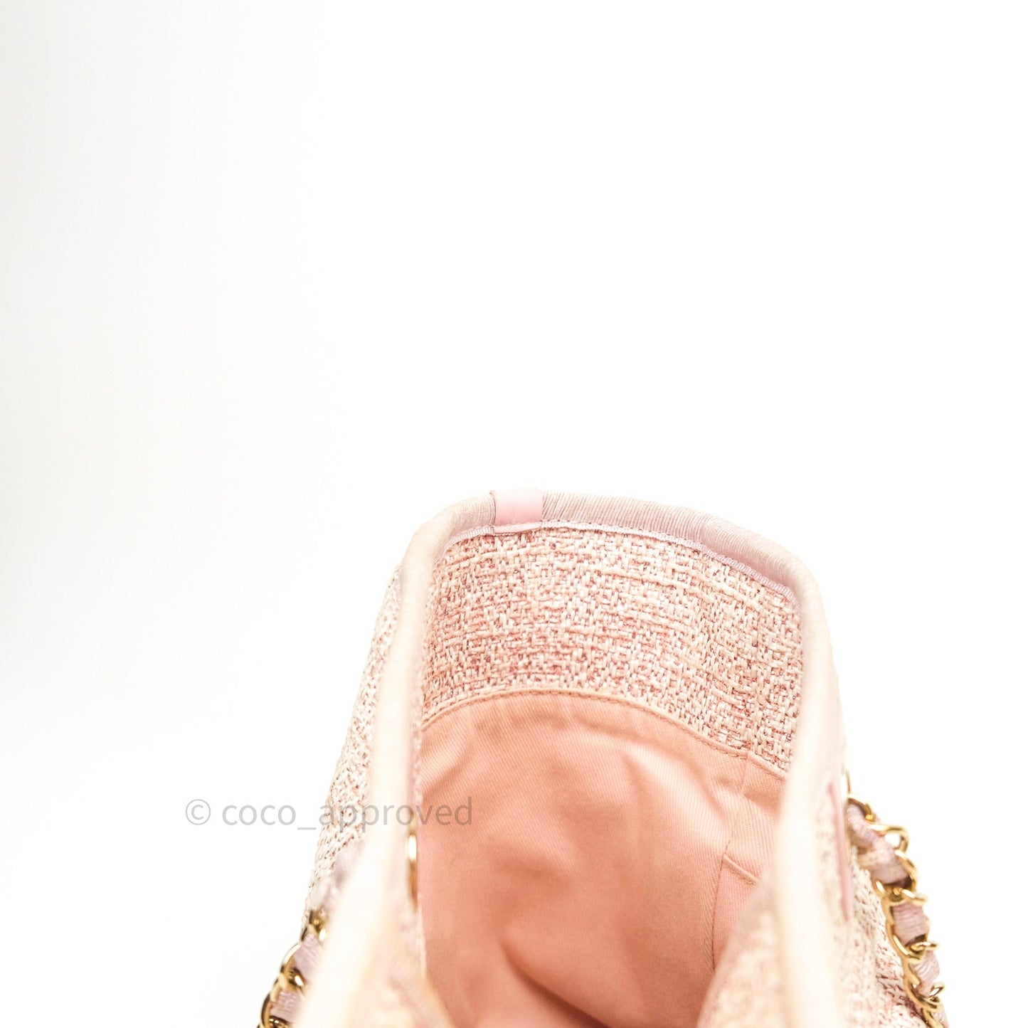 Chanel Canvas Deauville Medium Tote Pink Glittering 19C
