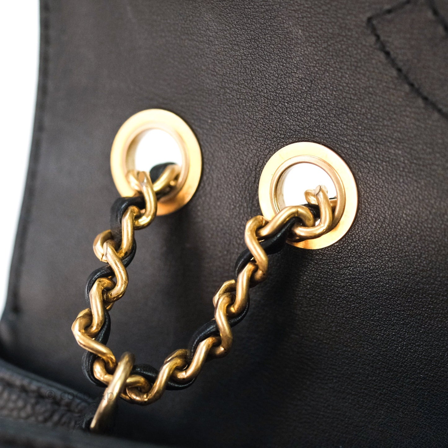 Chanel Quilted Small CC Filigree Flap Black Caviar