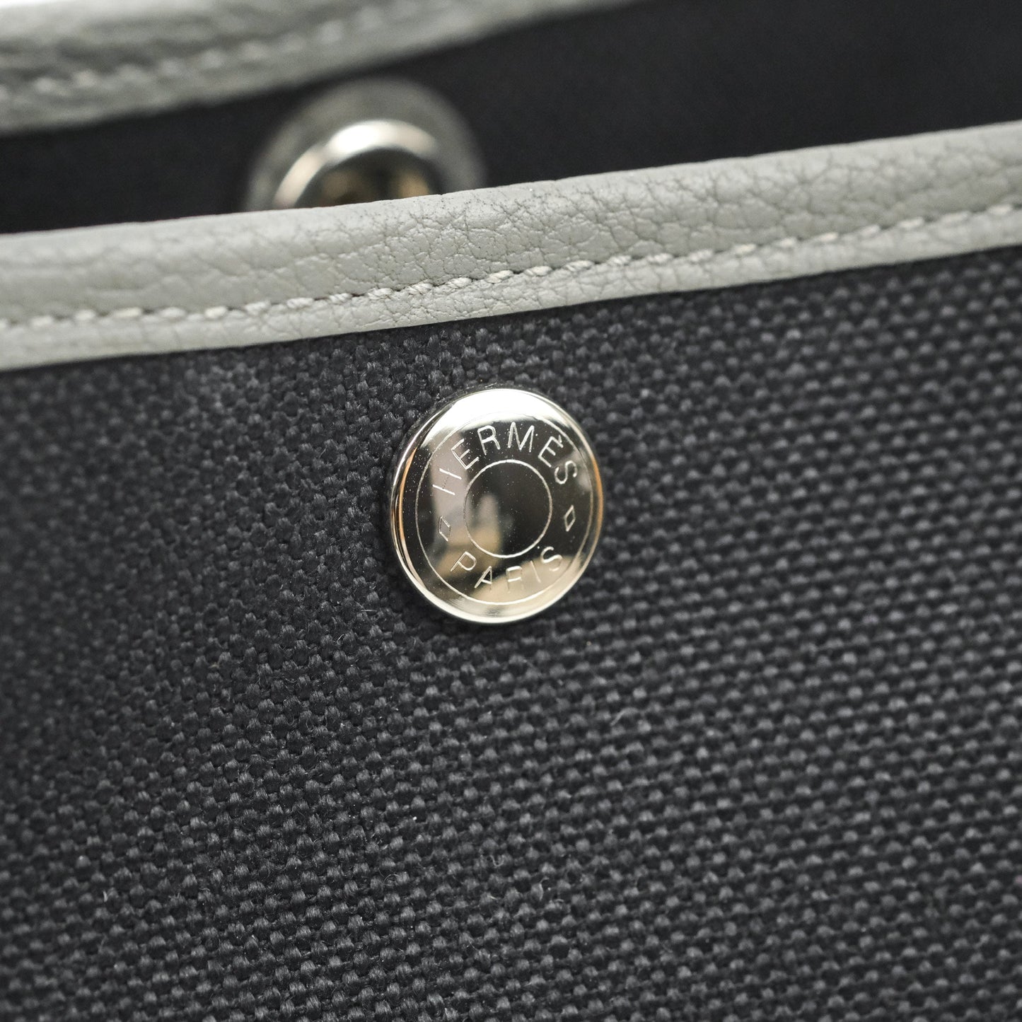 Hermès Garden Party 30 Canvas Black 89/Gris Meyer 0L