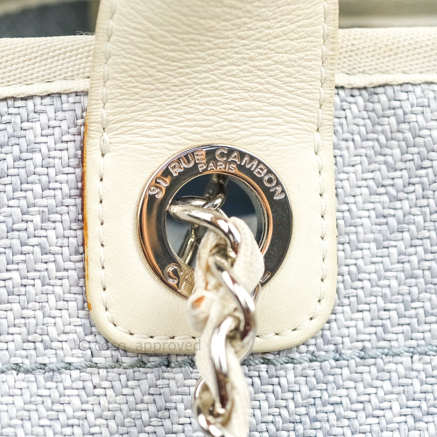 Chanel Canvas Extra Large Deauville Tote Light Grey
