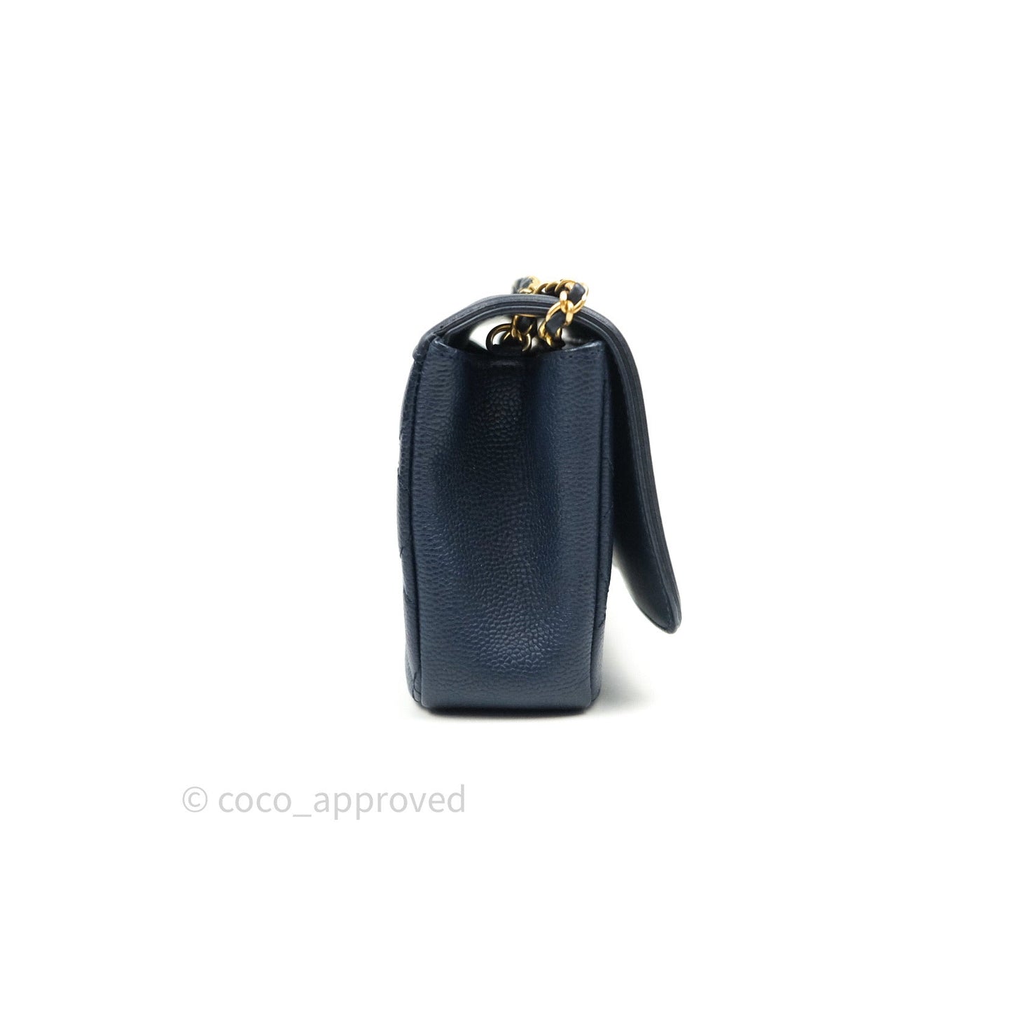 Chanel Caviar Quilted Small CC Filigree Flap Navy Black