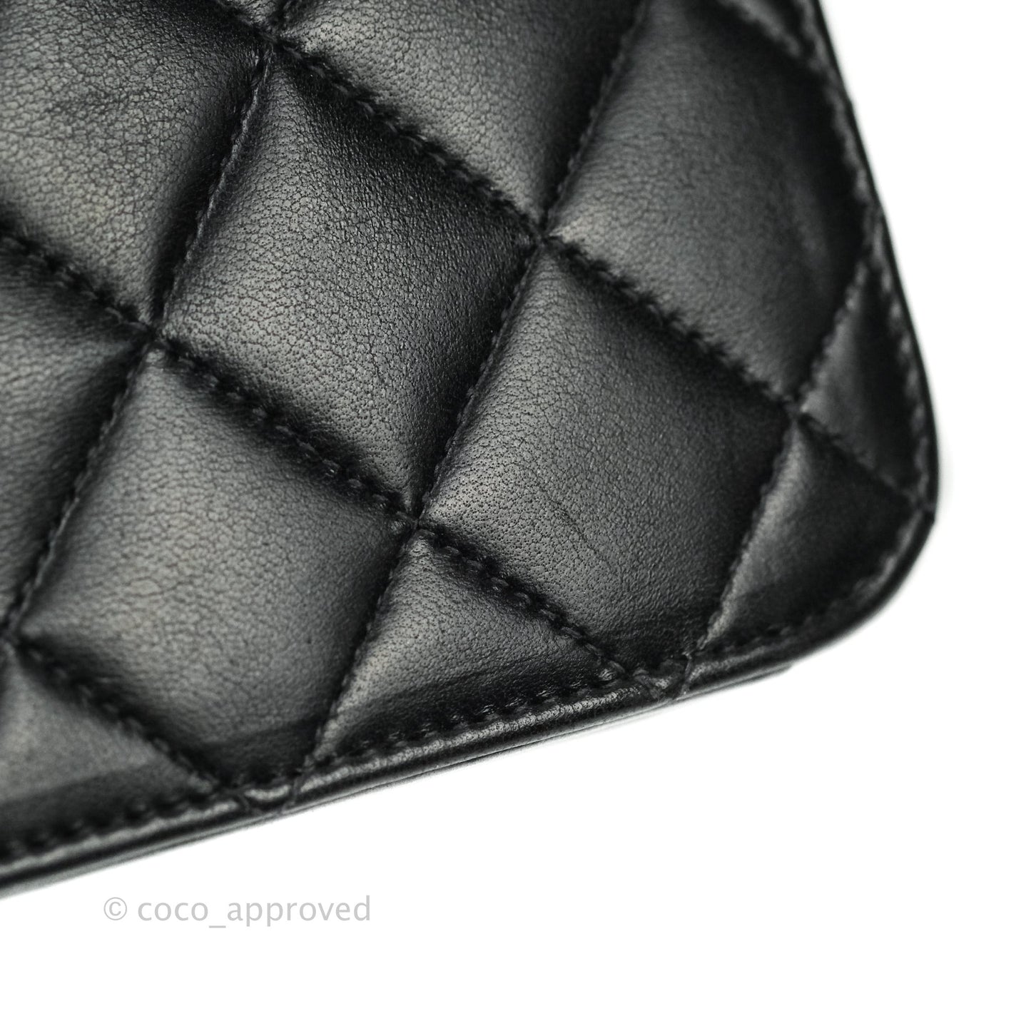 Chanel Vintage Single Flap Black Lambskin Gold Hardware