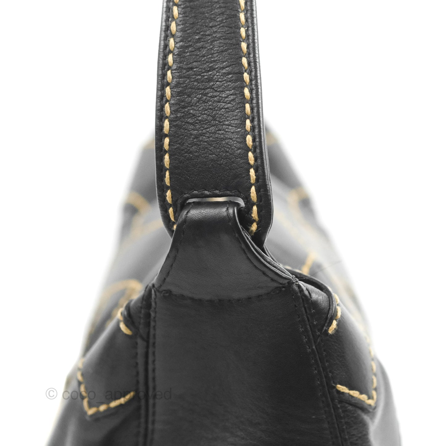 Chanel Vintage CC Shoulder Bag Black Calfskin