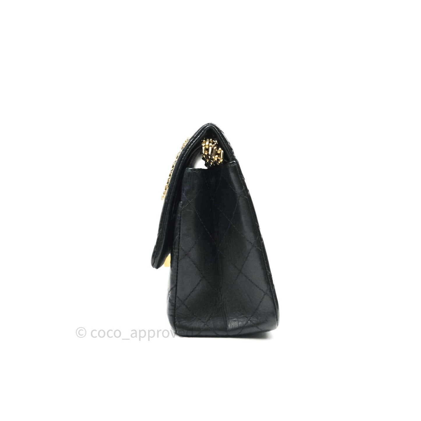 Chanel Reissue Quilted Aged Calfskin Black Gold Hardware 226