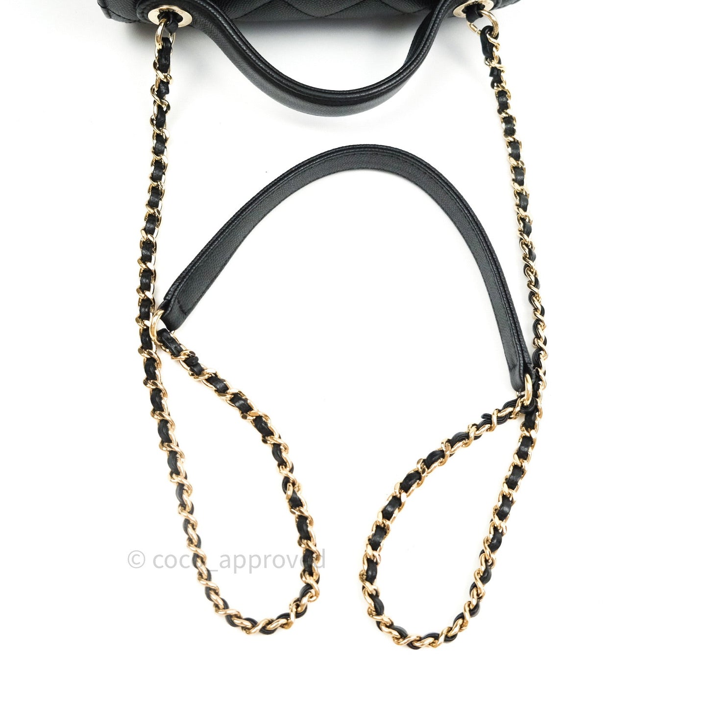 Chanel Quilted Small Business Affinity Flap Black Caviar Light Gold Hardware