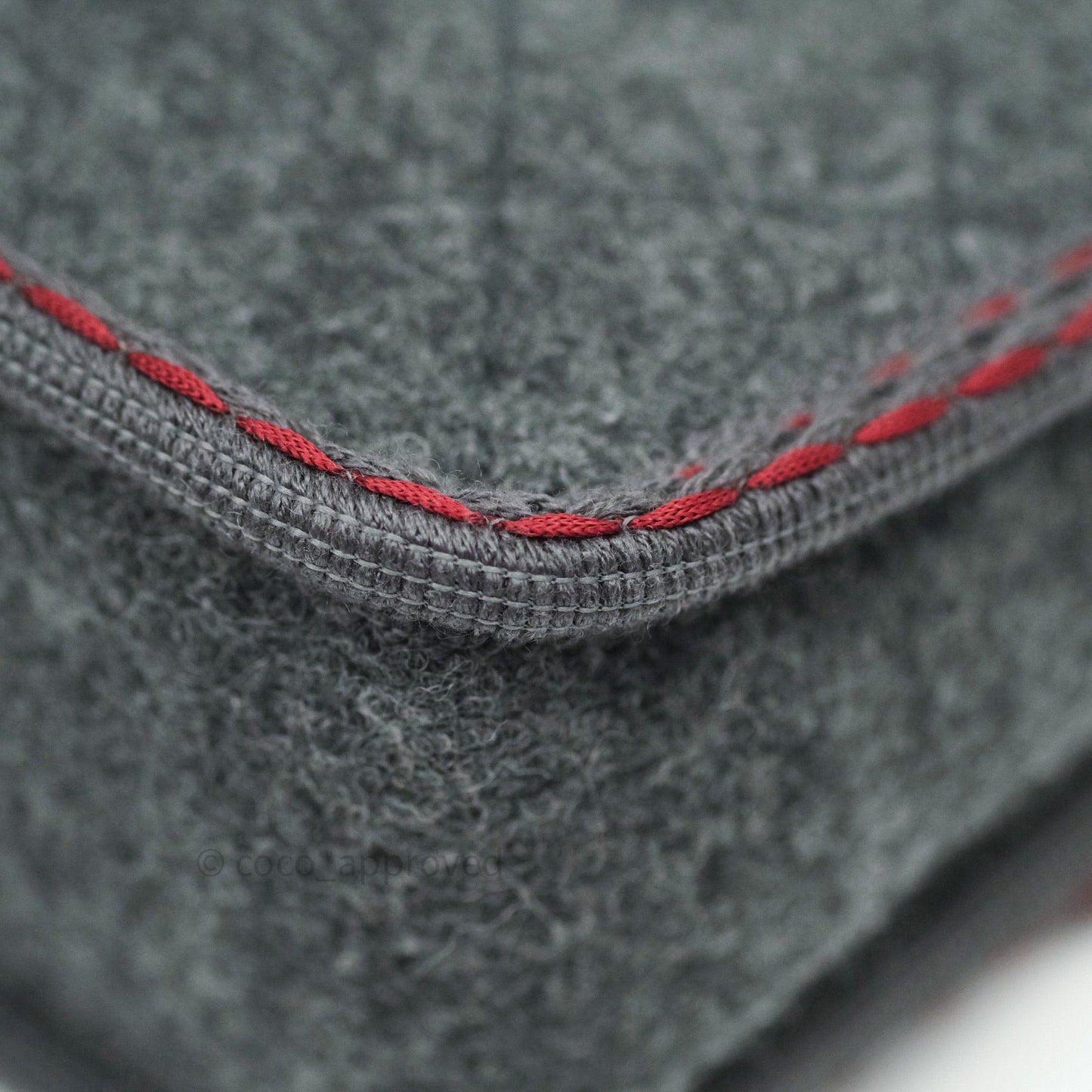 Chanel Jumbo Wool Flap Bag with Braid And Edelweiss in Grey