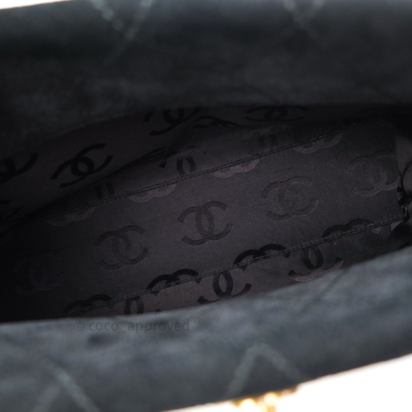 Chanel Vintage Tote Bag Black Gold Hardware