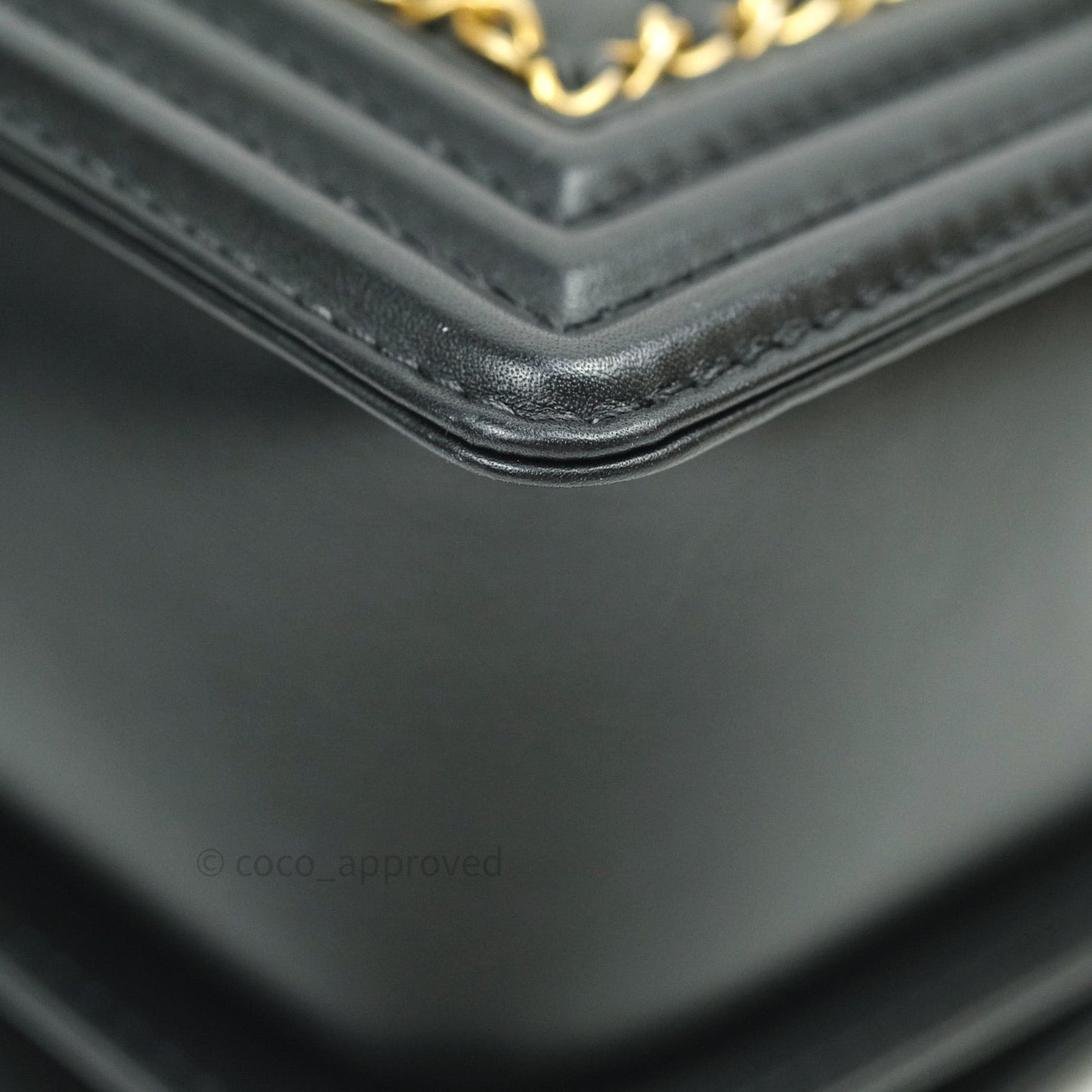 Chanel Boy Quilted Medium Black Calfskin Gold Hardware 20C
