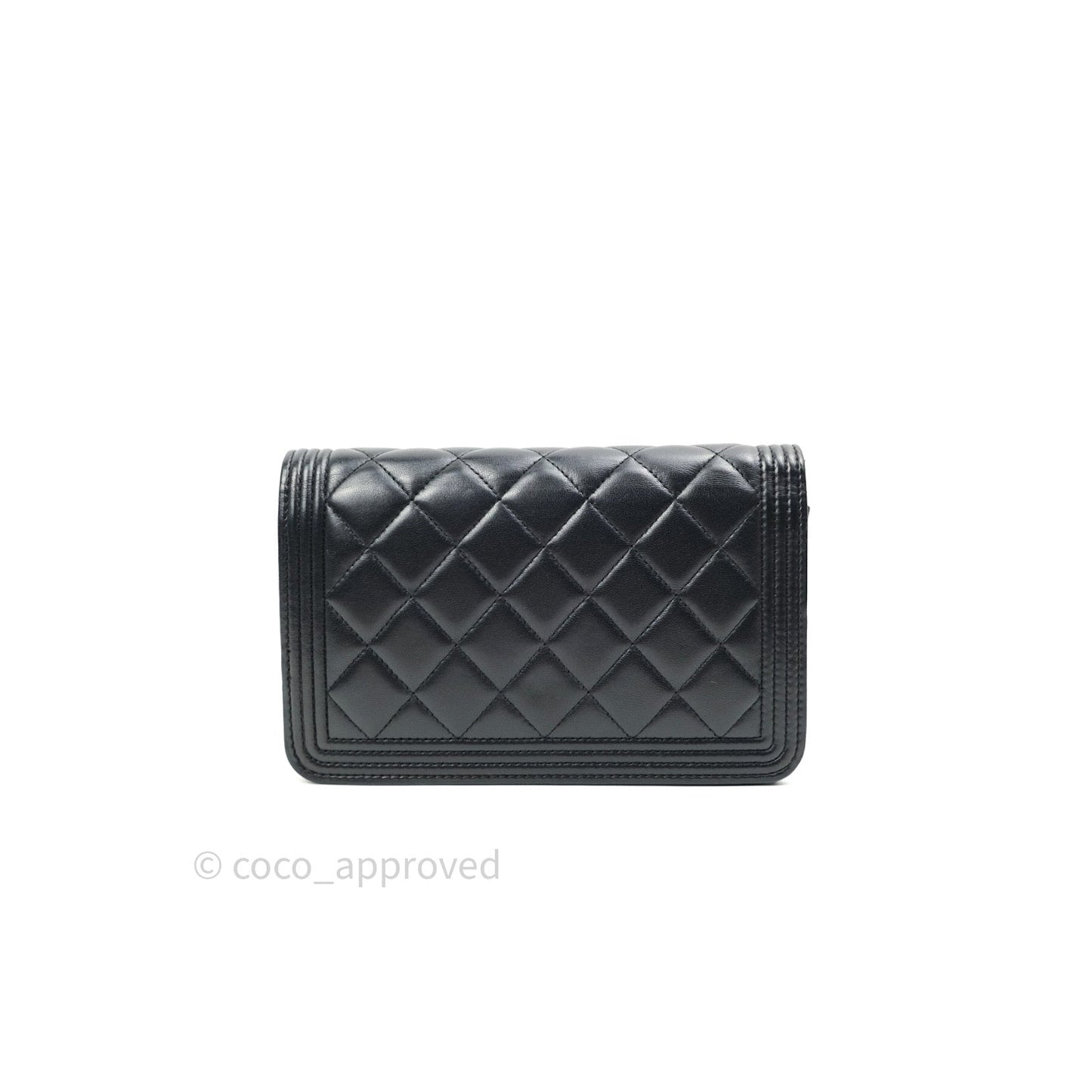 Chanel Boy Wallet on Chain WOC Black Lambskin Gold Hardware