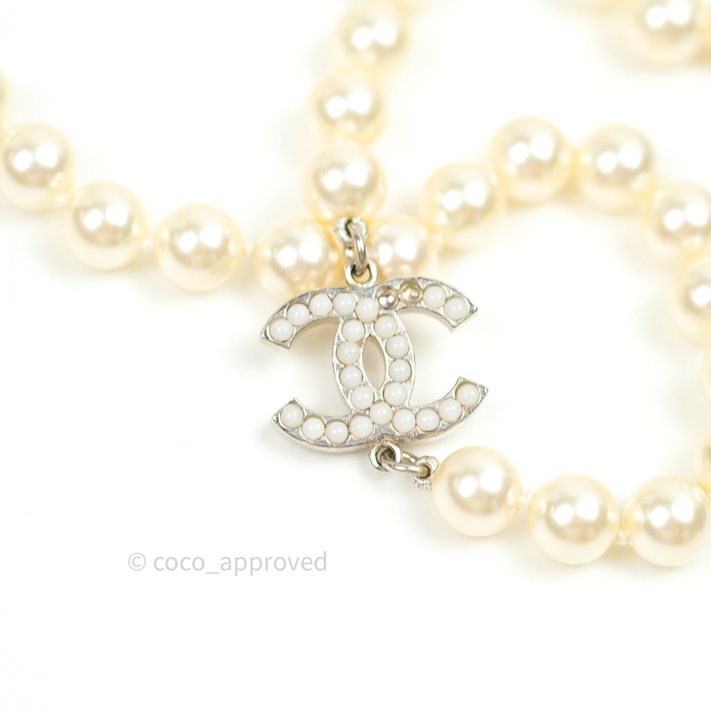 Chanel Long Pearl CC Necklace